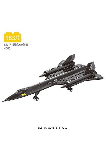 Choice Military Sr-71 Blackbird Reconnaissance Aircraft Space Building Blocks Small Particle Puzzle...