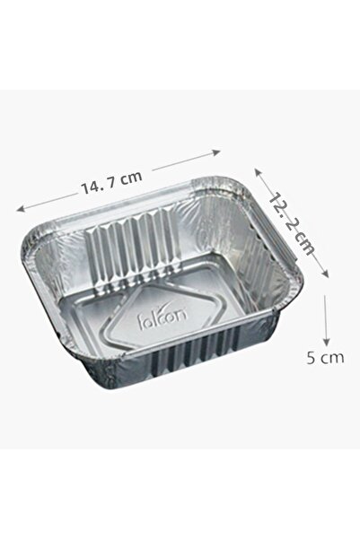 Falcon 10-Piece Aluminium Container with Lid Set - 14.7x12.2x5 cm