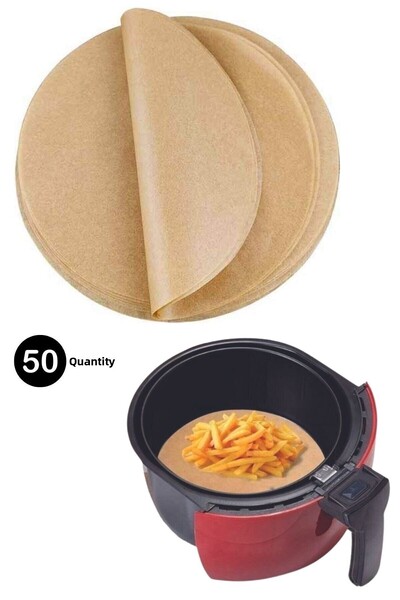 Buffer ® 50 Pieces of Air Fryer Baking Paper Disposable Air Fryer Oil-Proof Baking Paper