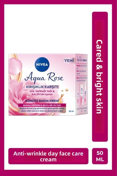 NIVEA Rose Petal Oil Day Care Cream 50ml - Anti-Wrinkle Aqua Rose P.Hidden Gg232