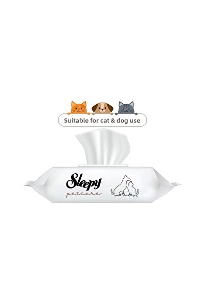 Sleepy PET CARE 60 قطعة من المناشف المبللة للقطط والكلاب