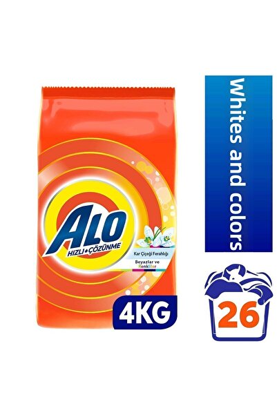 Alo 4 Kg Kar Çiçeği Ferahlğı Beyazlar Ve Renkliler Hızlı Çözülme Toz Deterjan