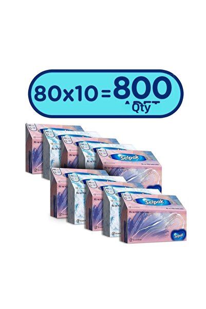 Selpak مناشف اليد والوجه 10 قطع 800 ورقة
