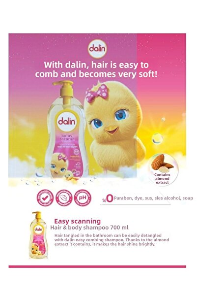 Dalin Easy Comb Shampoo with Almond Oil 700 ml