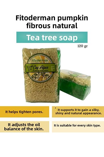Fitoderman صابون شجرة الشاي المضاد لحب الشباب والعيوب من ألياف اليقطين