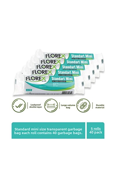 Florex Standard Mini Size Garbage Bag X 5 Rolls