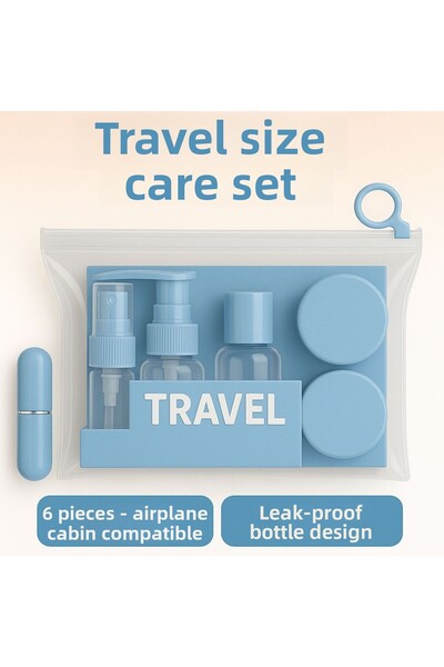 TARIK HOME Σετ 6 τεμαχίων πολύχρωμο σετ περιποίησης και καλλυντικών ταξιδιού,...