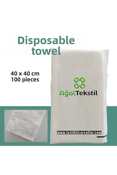 ağol tekstil مناشف للاستخدام مرة واحدة – 100 قطعة (40×40 سم) |   الاستخدام ال...