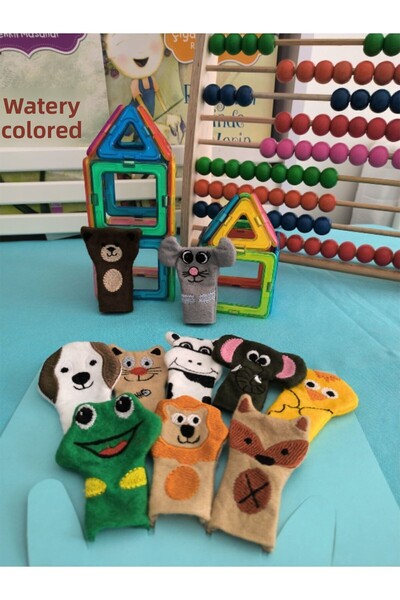 TOYFEST Finger Puppet Drama Game Activity Set of 10 - Animals