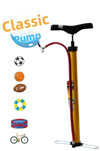 Badem10 مضخة دراجة كلاسيكية محمولة باليد مع رأس بلاستيكي قياسي وأنبوب معدني 1...