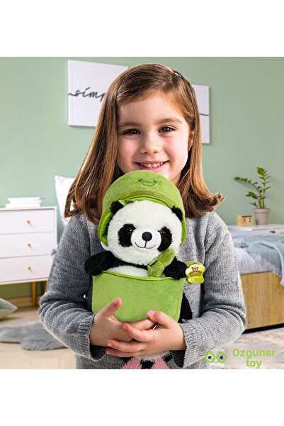 Özgüner Oyuncak Plush Toy with Bamboo Panda Bag – 35 cm Cuddly Cute Design