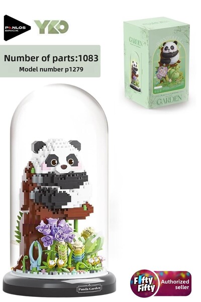 Vagonlife Panlos Yko Series Decorative and Collectible Panda Model 1083 Piece Construction Set -Ffp1279