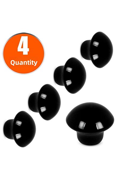 Badem10 Capac Kulpiri Dulap dulap cu mâner cu buton ciupercă neagră (4 buc.)