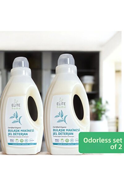 The Elite Home Organic and Vegan Certified Dishwasher Gel 825 Ml*2 Pcs Unscented