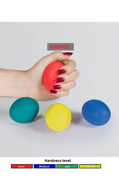 Beyaz Medikal كرة الضغط من السيليكون الأحمر، كرة تمرين اليد، كرة العلاج الطبيعي