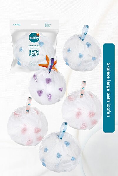 Balmy 5 قطع من ليفة الاستحمام الكبيرة