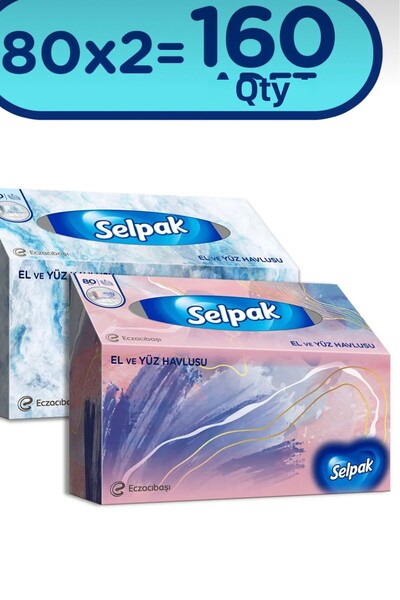 Selpak hand face towel 2x80 2 pcs 160 sheets