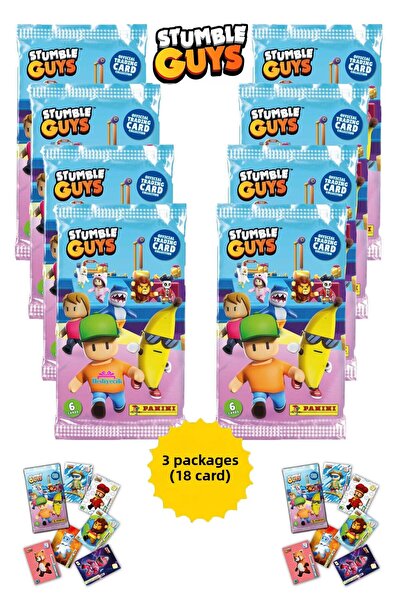 hediyecik Panini Stumble Guys - 3 عبوات من بطاقات الألعاب (18 بطاقة)