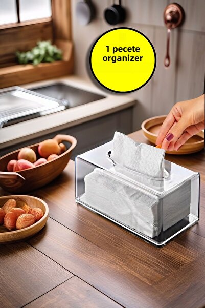 Open Home Concept منظم مناديل شفاف