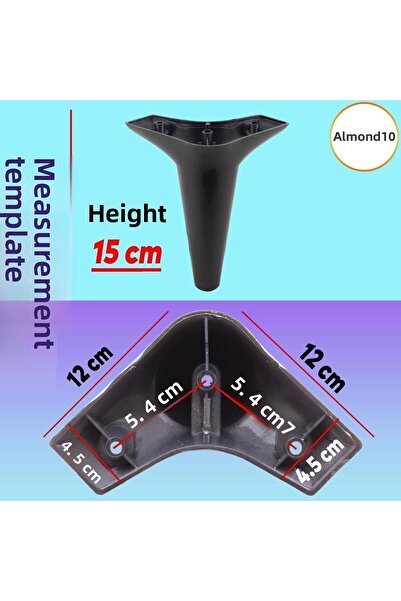 Badem10 Set de 20 de mobilier de lux Aspen Canapea Canapea Unitate TV Upgrade Suport Picior 15 cm Picioare negre