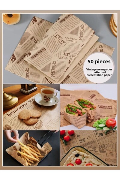 Kitchen Damys ورق زيتي فاخر بنمط عتيق - 50 قطعة من نماذج Pinterest لخدمة العرض