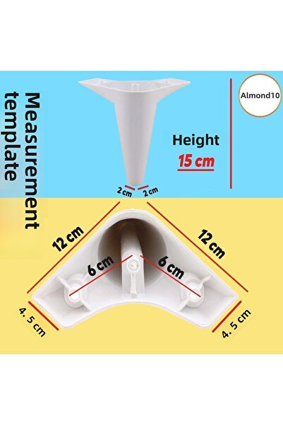 Badem10 Set de 20 de mobilier de lux Aspen Canapea Canapea Unitate TV Upgrade Suport Picior 15 cm Picioare albe