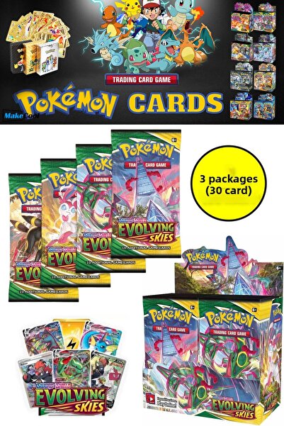 TOYFEST بطاقة ألعاب البوكيمون غير المرخصة Tcg Sword&shield Evolving Skies Boo...