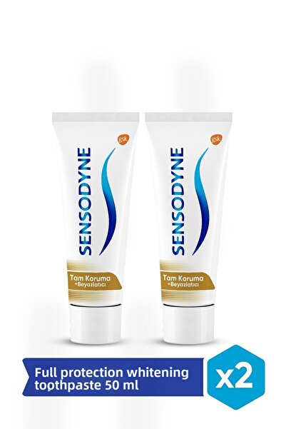 Sensodyne معجون أسنان مبيض للحماية الكاملة 50 ملمجموعة من 2