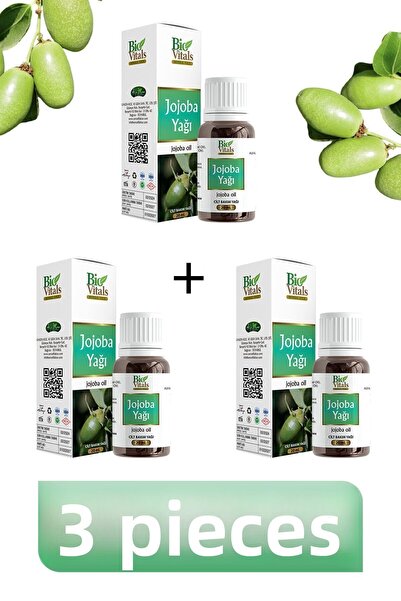 Bio Vitals 20 مل زيت الجوجوبا - 3 قطع