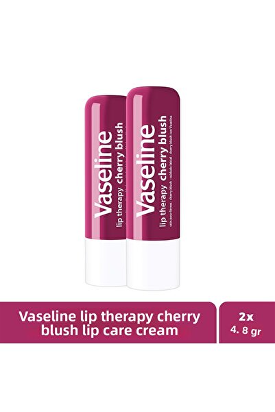 Vaseline Lip Therapy Lip Care Cream Cherry Blush 4.8 Gr X2