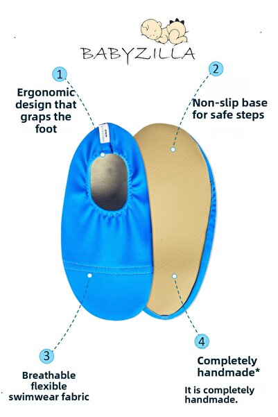 BabyZilla Non-Slip Sole Sea Shoes, Children's Pool Booties