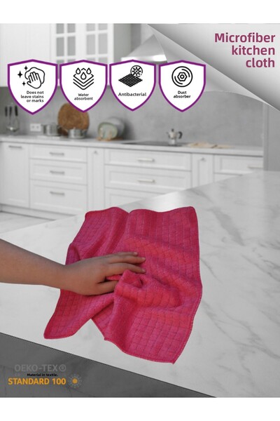 VAVEY قماش مطبخ ميكروفايبر 3 قطع لامع ومزيل للبقع لا يترك علامات 40x60 سم