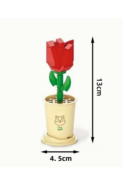Generic Brand Red Rose - Potted Plants and Flowers, Building Toys and Home Decor