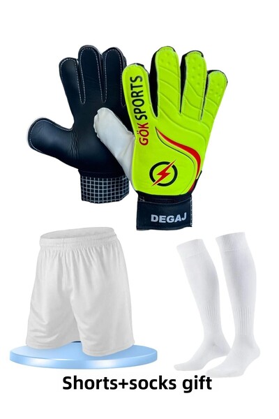 Gök Sports مجموعة قفازات جوارب قصيرة من DEGAJ للبالغين - حارس مرمى كبير مع ضم...