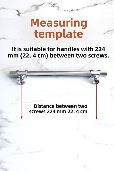 Badem10 Arsin Mâner metalic cromat 224 mm-22,4 cm Mobilier Bucătărie Sertar Dulap Dulap Capac Mânere Mâner