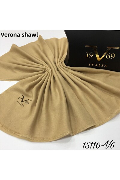19V69 ITALIA Plain Woven Verona Series with Shawl Hanger and Gift Set 80x190 Cm