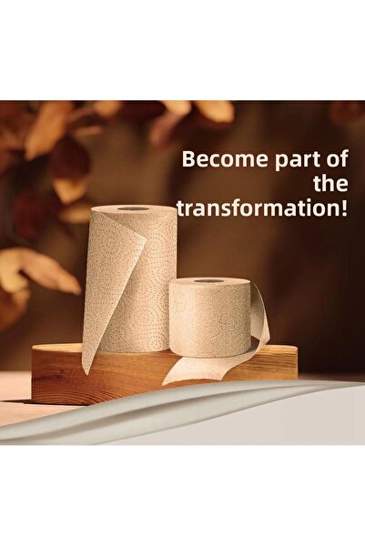 mitolife Select Nature - Brown Organic 3-Layer Paper Towel, 6 Rolls