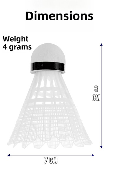 ALASTOR White Semi-Pro Badminton Ball - 6 Pieces Balanced Speed Starter Boxed Mushroom Head Deluxe Set 620