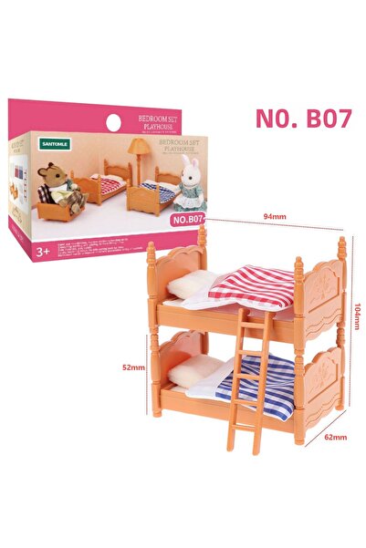 Choice B07 أثاث بيت الدمية العائلي للحيوانات في الغابة بمقياس 1/12 ألعاب مصغر...