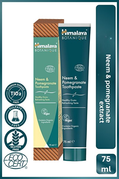 Himalaya Since 1930 معجون أسنان طبيعي خالي من الفلورايد بخلاصة النيم والرمان ...