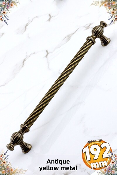Badem10 Burma Antique Metal Galben Antic 192 Mm -19,2 Cm Mobilier Bucătărie Sertar Dulap Mâner Mâner