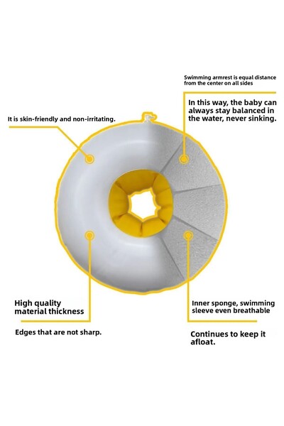 LRS STORE أكمام طويلة للأطفال من Mini Baby Star Sponge للمبتدئين والمتقدمين، أكمام بحرية لعمر 2-10 سنوات + شريط إصلاح