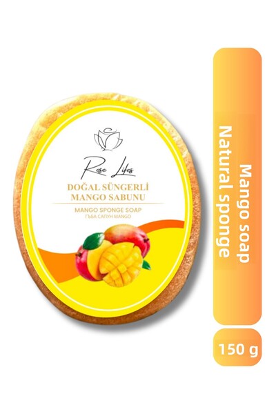 ROSE LİFES ERTAŞLAR صابون المانجو مع الإسفنج الطبيعي 150 جرام