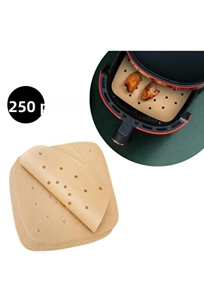 Go İthalat 250 قطعة من ورق الخبز للمقلاة الهوائية، مقلاة هوائية للاستعمال مرة...