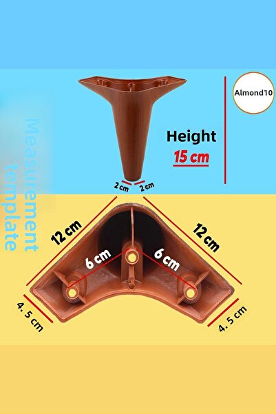 Badem10 Model din lemn de lux 15 cm Mobilier Canapea Fotoliu Unitate TV Riser Upgrade Picior Picioare