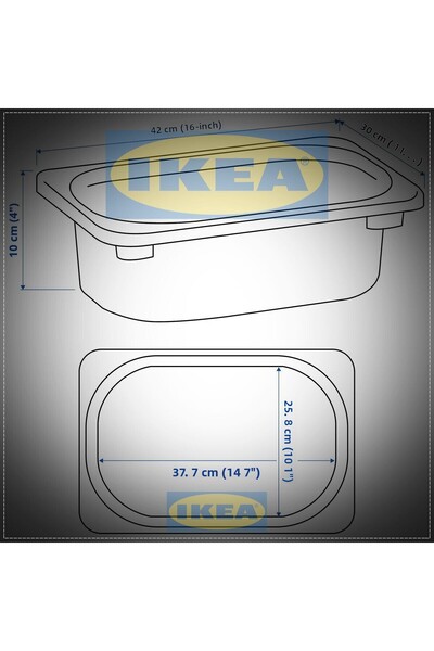 IKEA Trofast Toy Storage Box, White, 42X30X10 cm