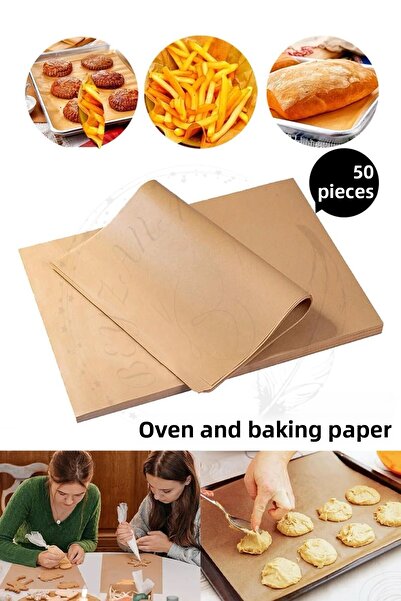 BEYZANA ورق خبز زيتي قابل للخبز مقاس 30 × 40 ورق مقلاة هوائية للاستعمال مرة و...