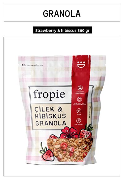 FROPİE جرانولا بالفراولة والكركديه 360غم