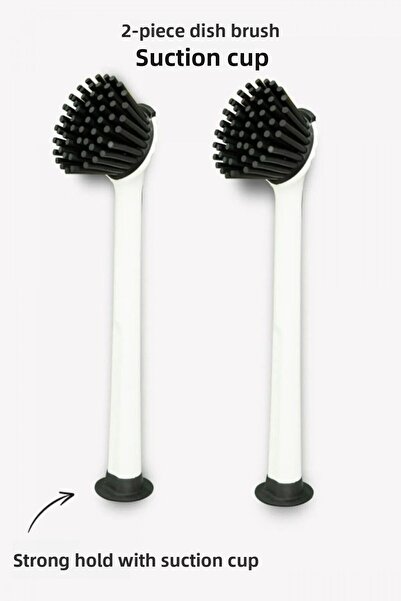 GenelTedarik 2 قطعة مع شفط كأس المطبخ الحمام كونترتوب سيليكون غسل الصحون بالو...