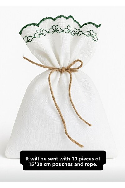 ALASEREN قماش خام طبيعي 15×20 كيس مطرز كيس شتلات كيس متعدد الأغراض